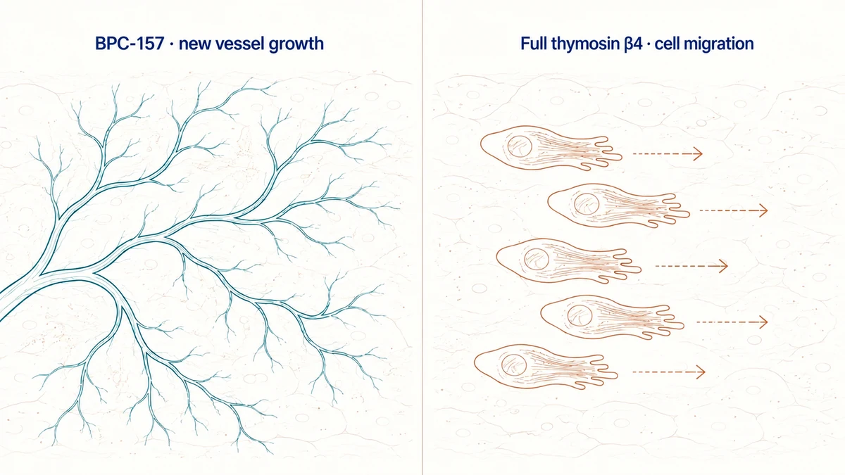 Conceptual angiogenesis and cell-migration comparison associated with BPC-157 and thymosin beta-4 research