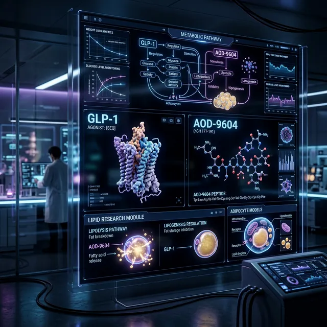 Mechanisms of Metabolic Coordination: GLP-1 Agonists and AOD-9604 in Lipid Research